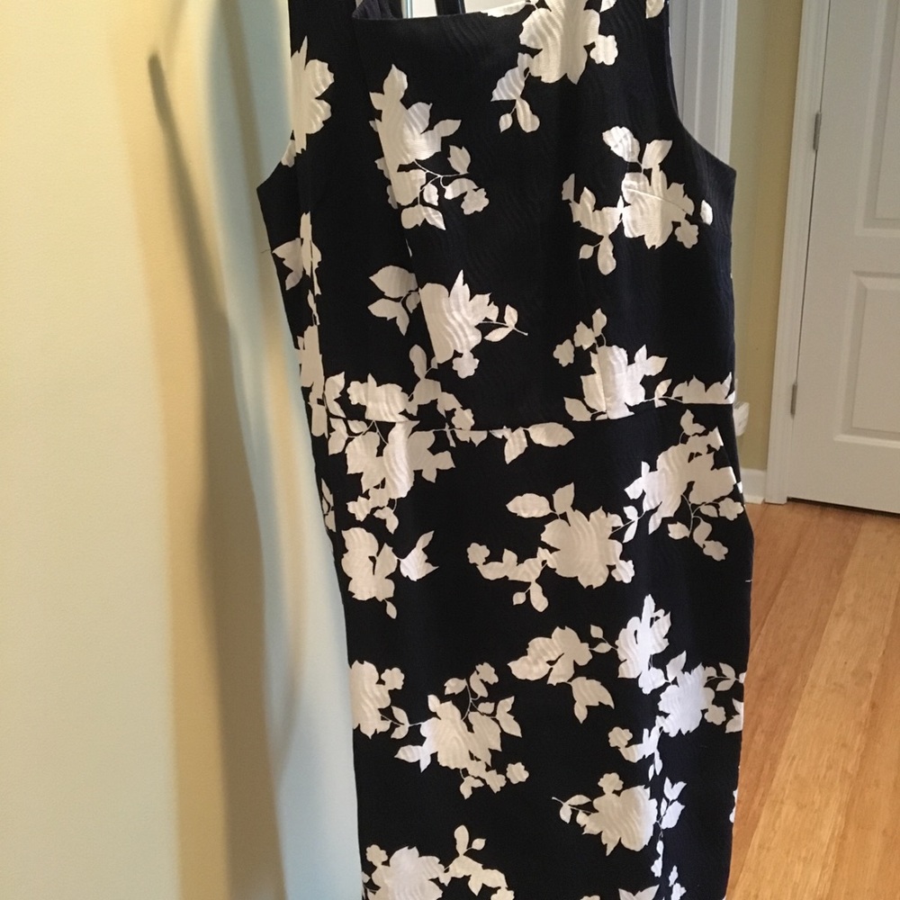 Talbots Navy Blue Floral Dress